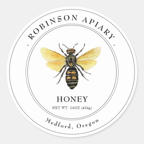 Vintage Bee Honey Jar label
