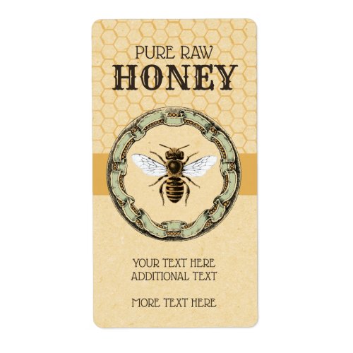 Vintage Bee Honey Jar Label