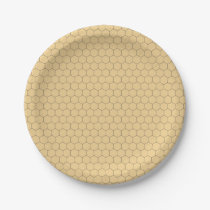 Vintage Bee Honeycomb Shower Paper Plate