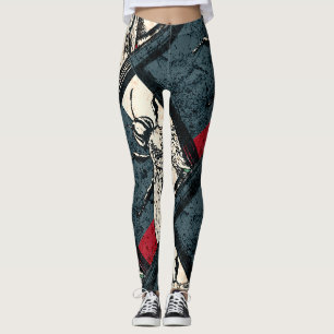 Vintage Bee Insect Colorful Illustration Leggings