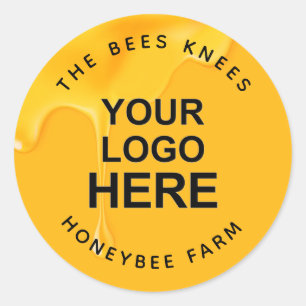 Vintage Bee Logo Rustic Honeybee Beekeeper Classic Classic Round Sticker