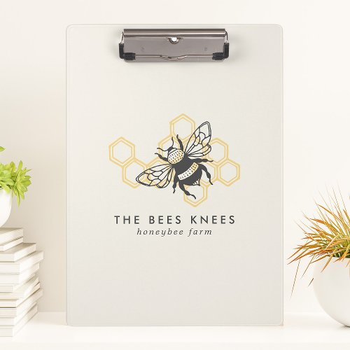 Custom Clipboards 11 Vintage Bee Logo Rustic Honeybee Beekeeper Clipboard