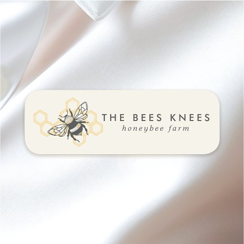 Custom Name Tags 18 Vintage Bee Logo Rustic Honeybee Beekeeper Name Tag