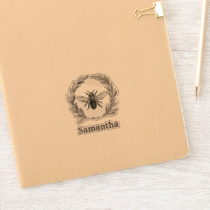 Vintage Bee Ornate Custom-Cut Sticker
