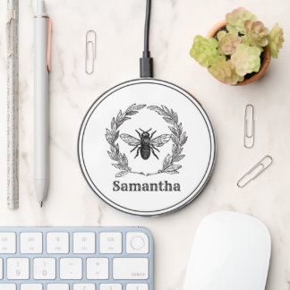Vintage Bee Ornate Wireless Charger