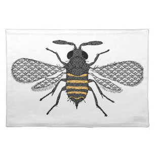 vintage bee placemat