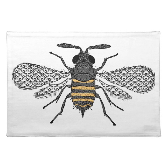 vintage bee placemat (Front)