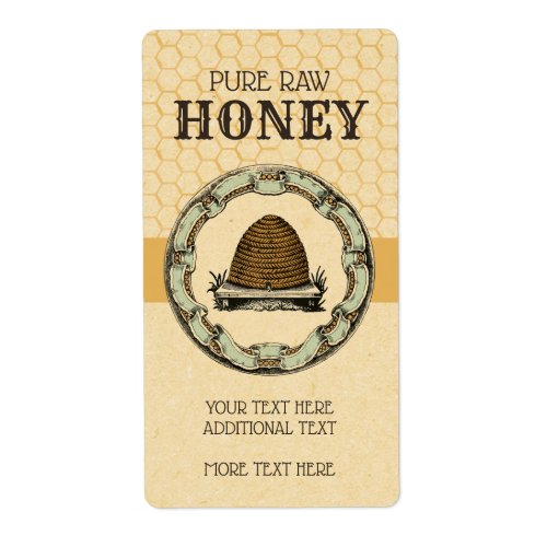 Vintage Bee Skep Honey Jar Label