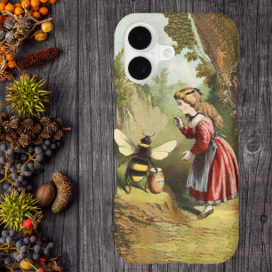 Vintage Bee Victorian Girl Honey Pot Forest iPhone 17 Case