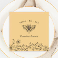 Vintage Bee Wildflower Yellow Shower