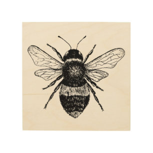 Vintage Bee Wood Art