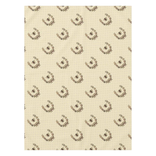 Vintage Bee Wreath Tablecloth (Front)