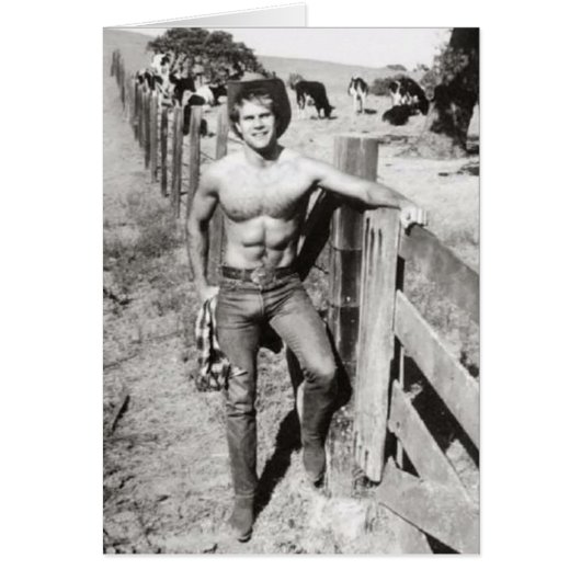 Vintage Beefcake Cowboy Cards (Front)