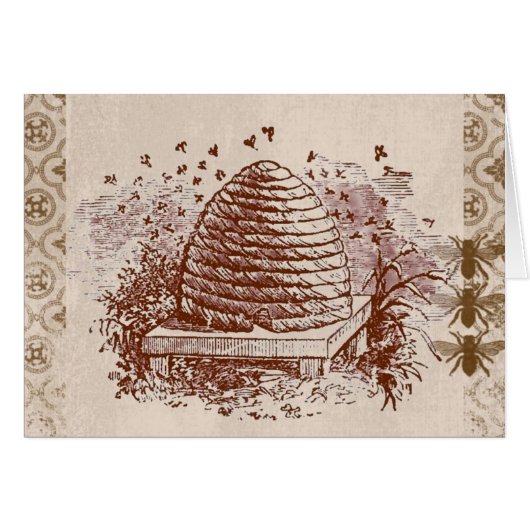 Vintage Beehive Beekeeping Cards (Front Horizontal)