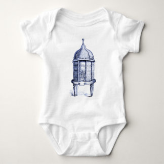 Vintage Beehive Blue Tint Baby Bodysuit