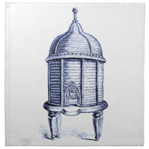 Vintage Beehive Blue Tint Cloth Napkin