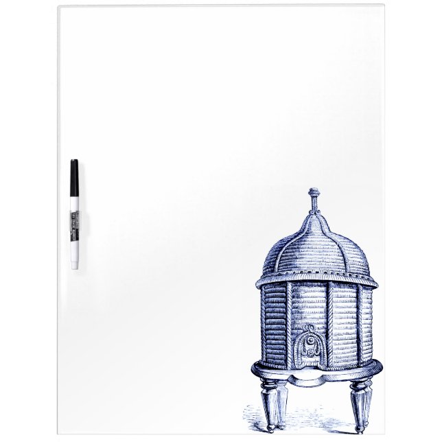 Vintage Beehive Blue Tint Dry-Erase Board (Front)