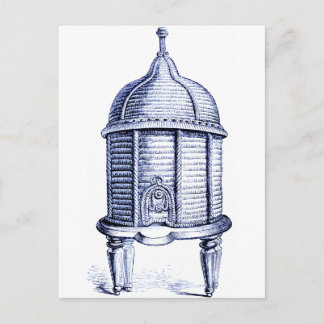 Vintage Beehive Blue Tint Postcard