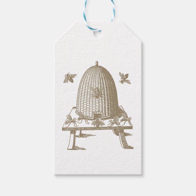 Vintage Beehive Gift Tags (Front)