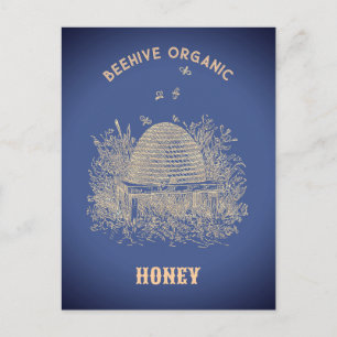 Vintage Beehive  Postcard