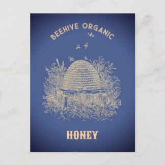 Vintage Beehive  Postcard
