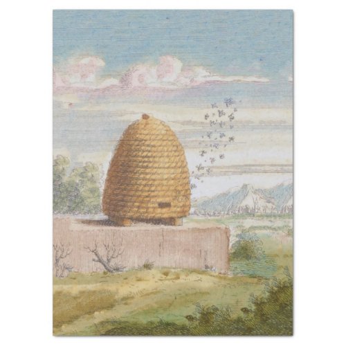 Vintage Beehive Skep Decoupage Bees Farmhouse  Tissue Paper