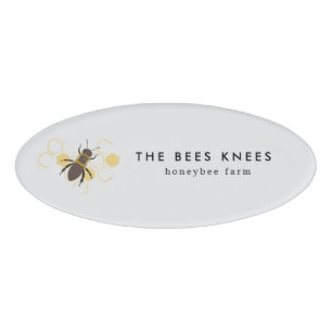 Vintage Beekeeping & Honeybee Farm Business Name Tag