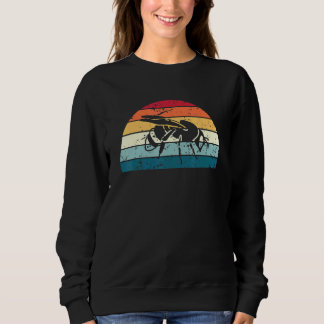 Vintage Beekeeping Sunset Men Women Distressed Sun Sweatshirt