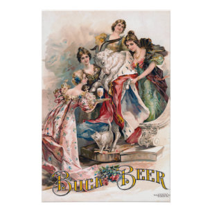Vintage Beer Advertisement Poster