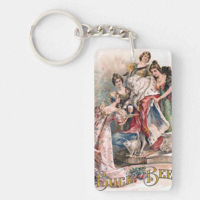 Vintage Beer Advertisement  Poster  Keychain (Front)