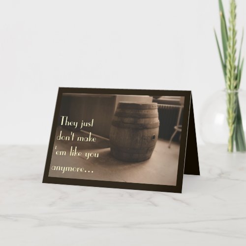 Vintage Beer Barrel Fathers Day Card