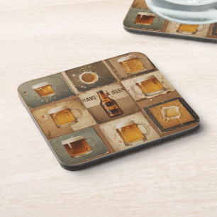 Vintage beer beverage coaster