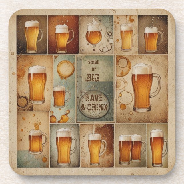 Vintage Beer Beverage Coaster (Front)