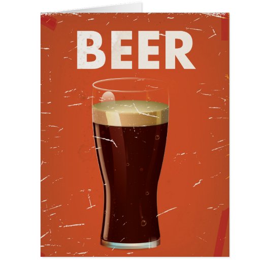 Vintage Beer Commercial poster. Cards (Front)