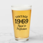 Vintage beer drinking glass gift for 50th Birthday