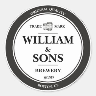 Vintage Beer Factory Label Sticker