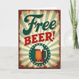 Vintage Beer Fathers Day Card