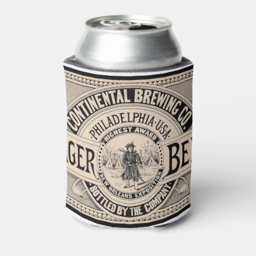 Vintage Beer Label Can Cooler