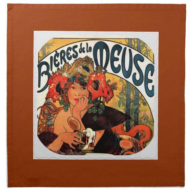 Vintage Beer Muse Napkin (Front)