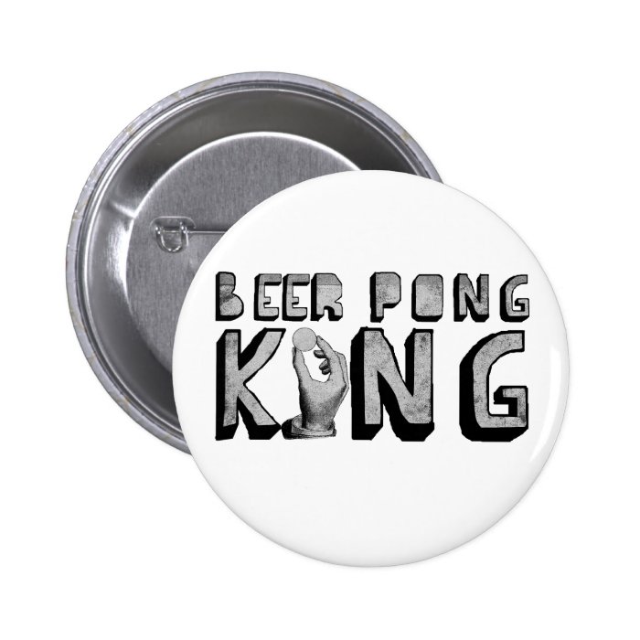 Vintage Beer Pong King Pins