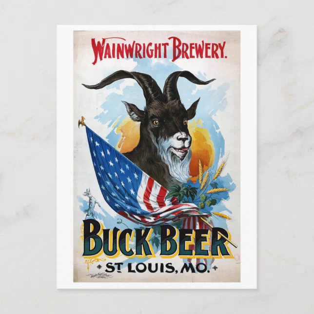 Vintage Beer Poster Postcard | Zazzle