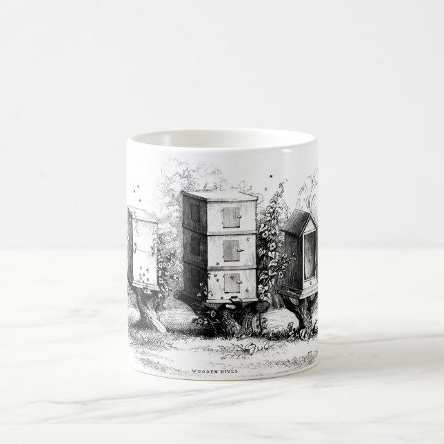 Vintage Bees Beehive Beekeeping Beehives Coffee Mug (Center)