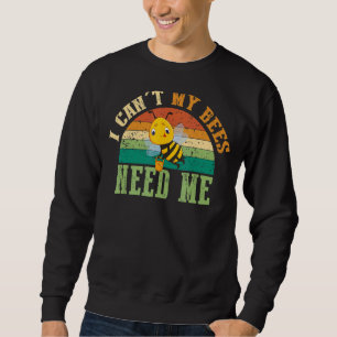 Vintage Bees Saying Cute Beekeeper Beekeeping Ho Sweatshirt