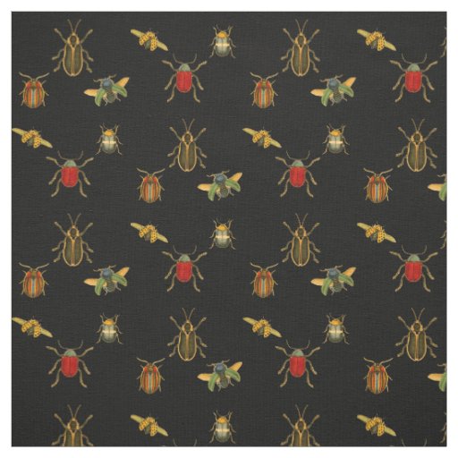 Vintage Beetles Fabric