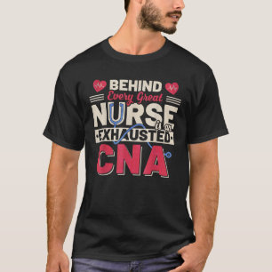 Vintage Behind Every Great Nurse Is An Exhausted C T-Shirt