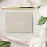 Vintage Beige Floral Wedding RSVP Envelope<br><div class="desc">Vintage Beige Floral,  wedding rsvp card envelope. Envelope is lined with a Vintage inspired Chinoiserie style garden floral pattern. Features,  return address on front.</div>