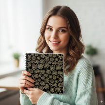 Vintage beige fossil trilobite ammonite pattern