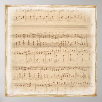 Vintage beige music notes