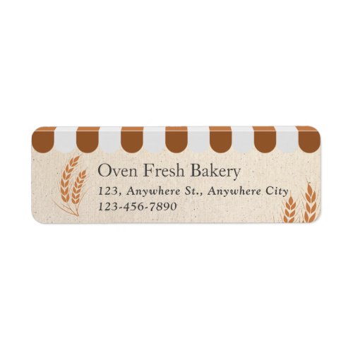 Vintage Beige Neutral Bakery Return Address Label