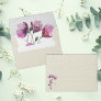 Vintage Beige Paper and Plum Floral Wedding Envelope